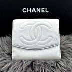 Chanel Wallet Jumbo CC Logo Caviar Snap Bifold