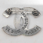Chanel Brooch CC Logo Silver Vintage — view 2