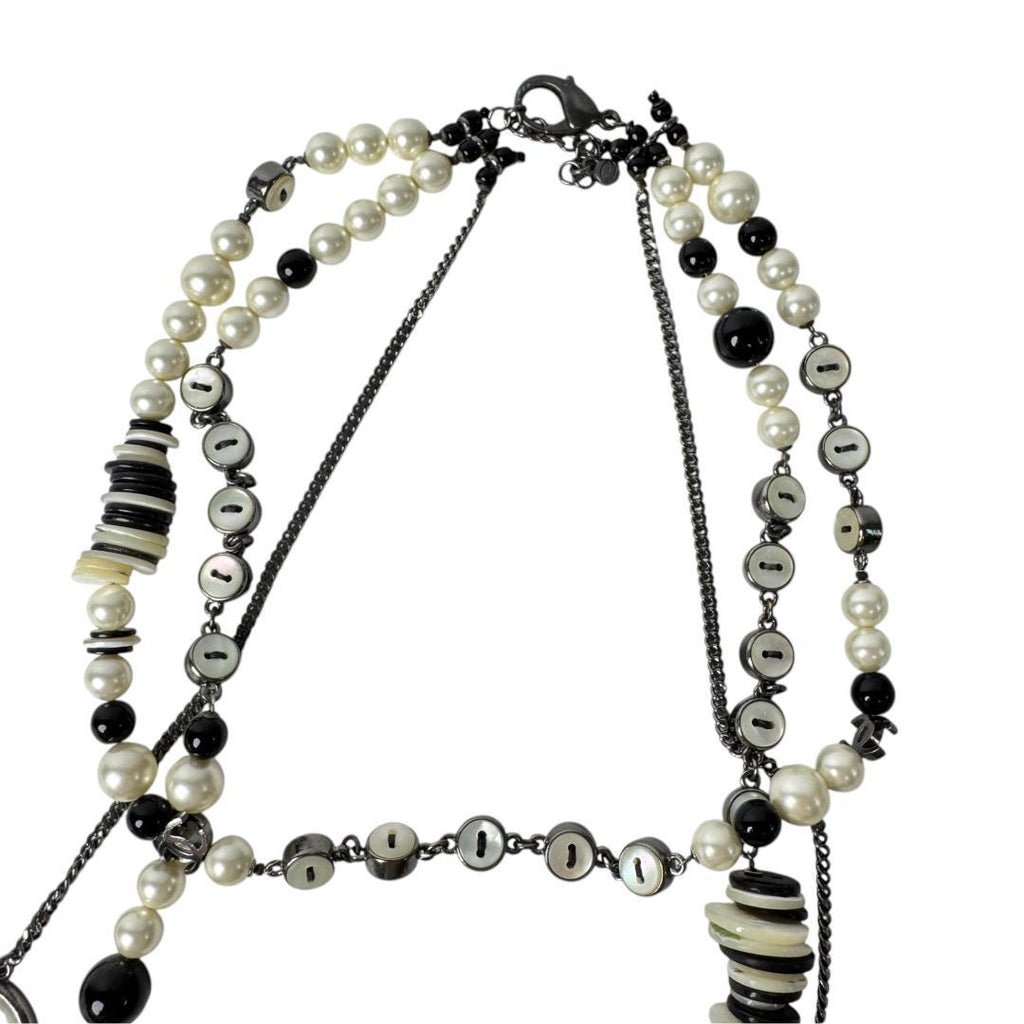 Chanel 03P Long Necklace CC Logo Faux Pearl — view 4