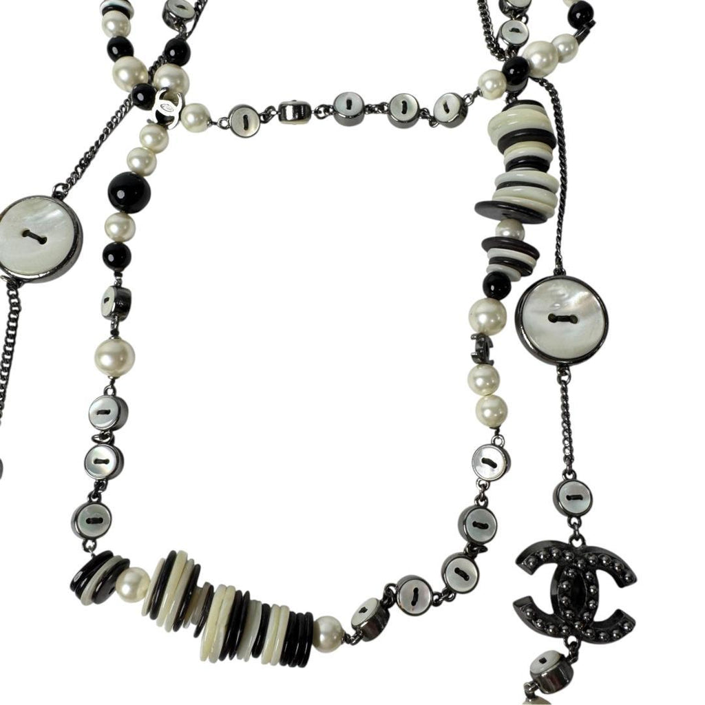 Chanel 03P Long Necklace CC Logo Faux Pearl — view 5