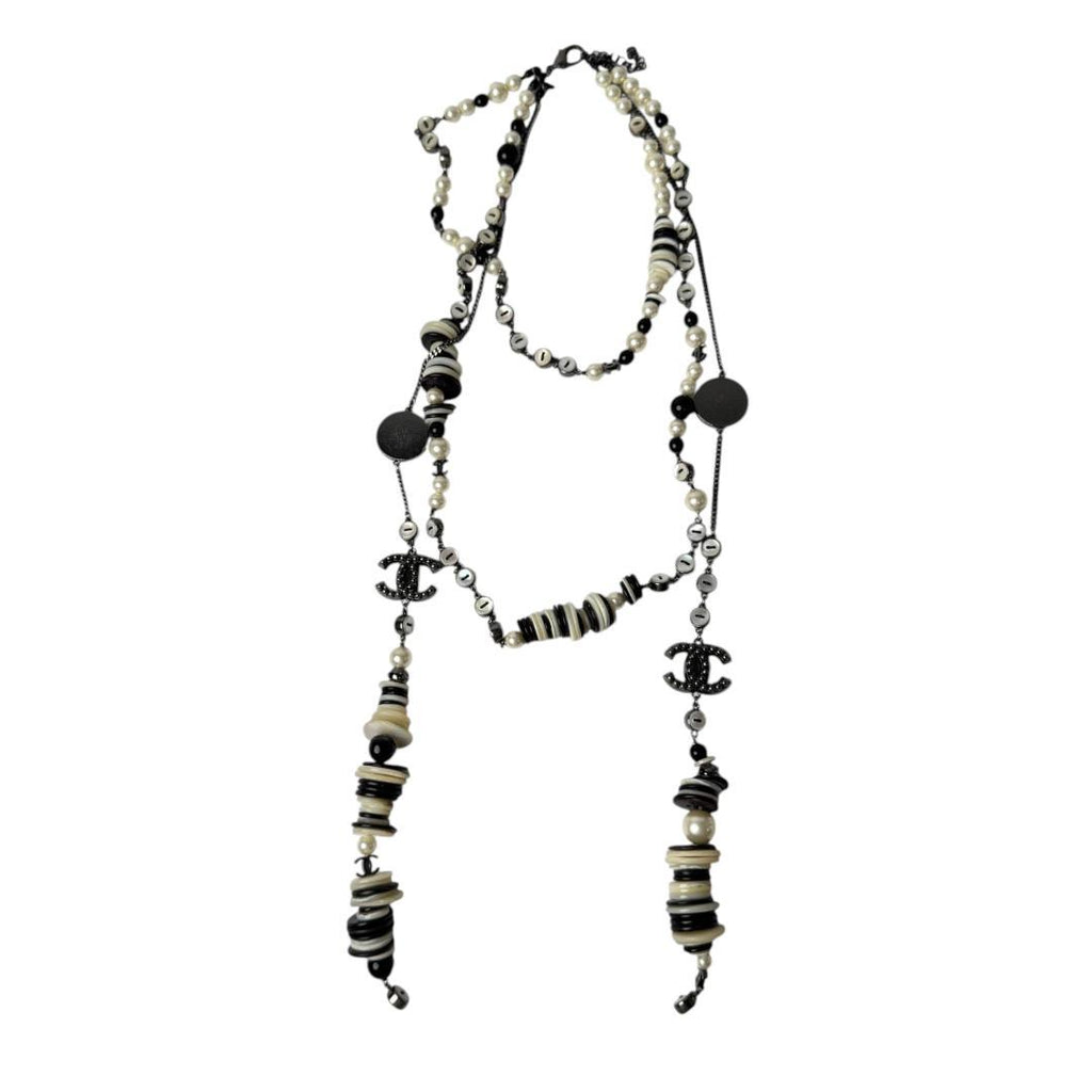 Chanel 03P Long Necklace CC Logo Faux Pearl — view 7