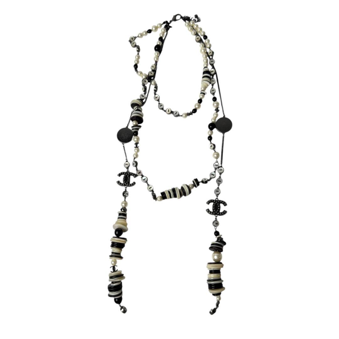 Chanel 03P Long Necklace CC Logo Faux Pearl — view 7