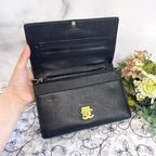 Chanel Chain Wallet Caviar Leather CC Logo Shoulder — view 9