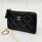 Chanel Caviar Leather with Chain Card Case — view 3