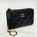 Chanel Caviar Leather with Chain Card Case — view 4