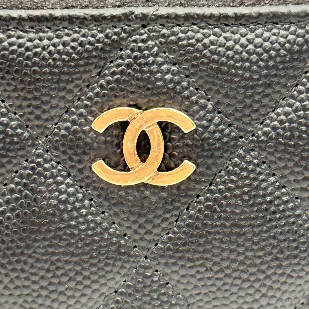 Chanel Caviar Leather with Chain Card Case — view 6