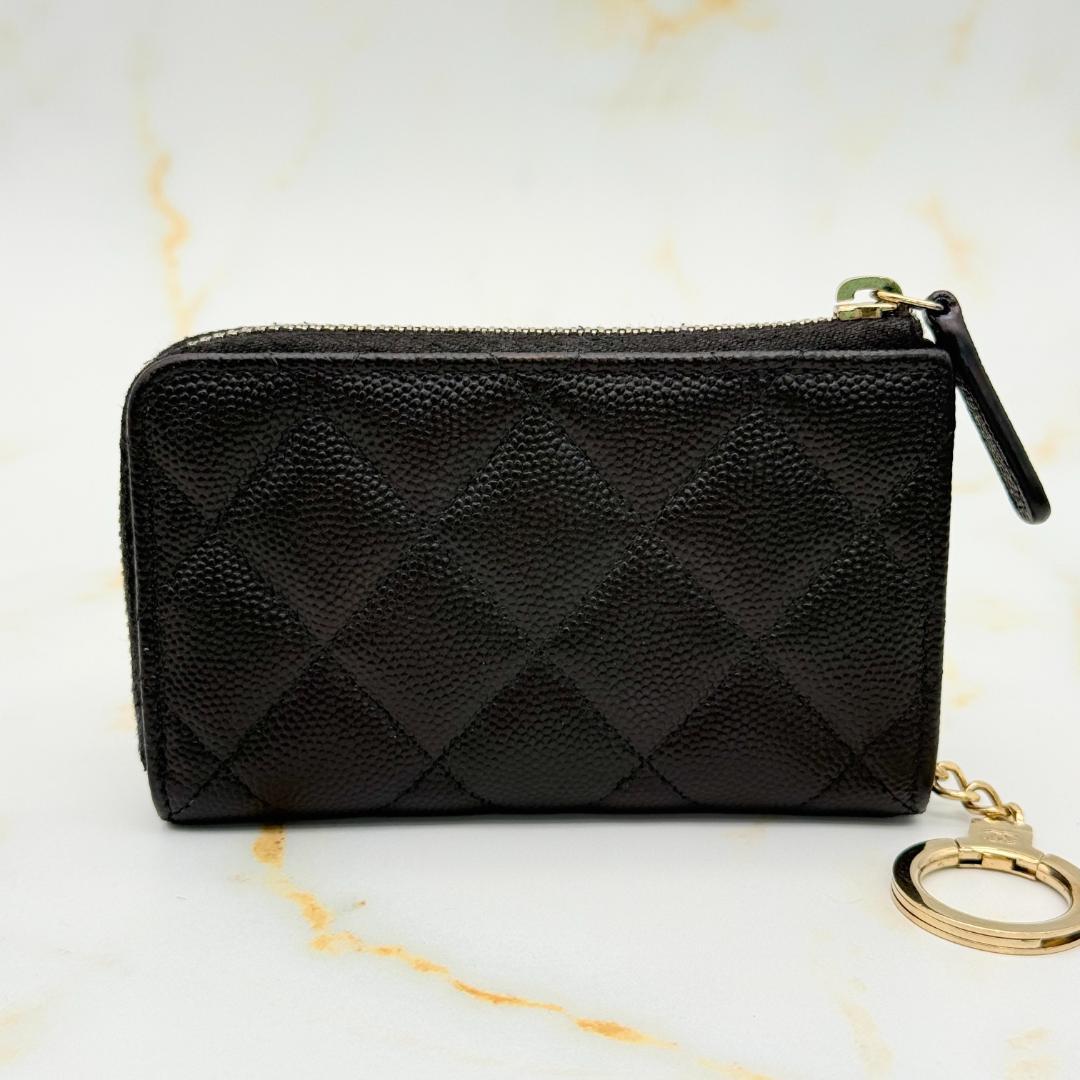 Chanel Caviar Leather with Chain Card Case — view 7