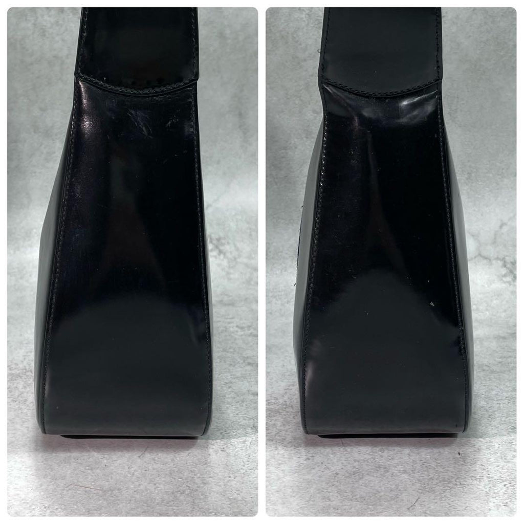 Gucci GG Handbag Patent Leather Logo Black — view 7