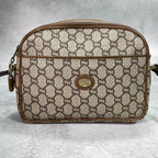 Gucci GG Shoulder Bag Brown Beige Logo Leather — view 2
