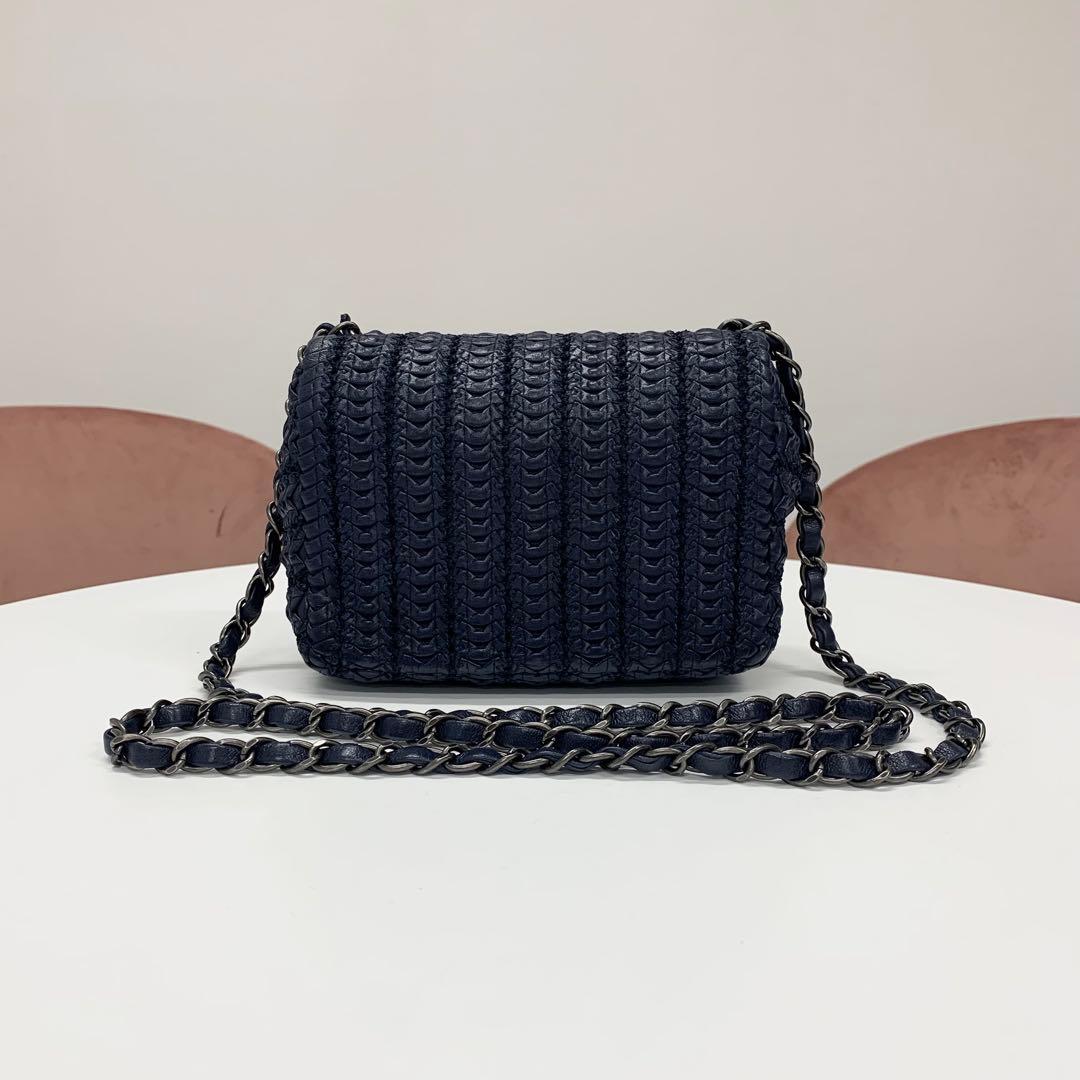 Chanel Cloche Flap CC Logo Lambskin Shoulder Bag — view 3