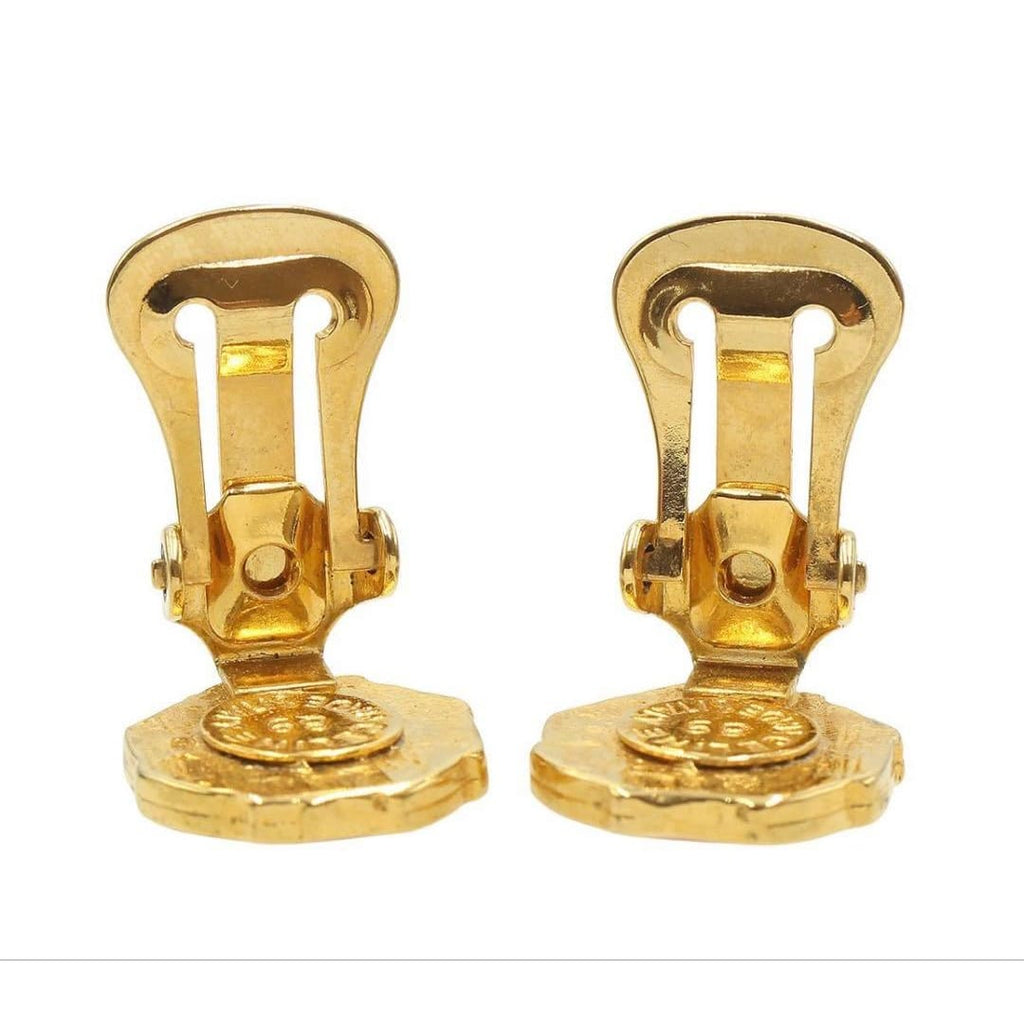 Celine Macadam Tricolor Earrings Brooch Set — view 6