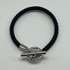 Hermes Glenan Bracelet Leather Metal 21.5 — view 2