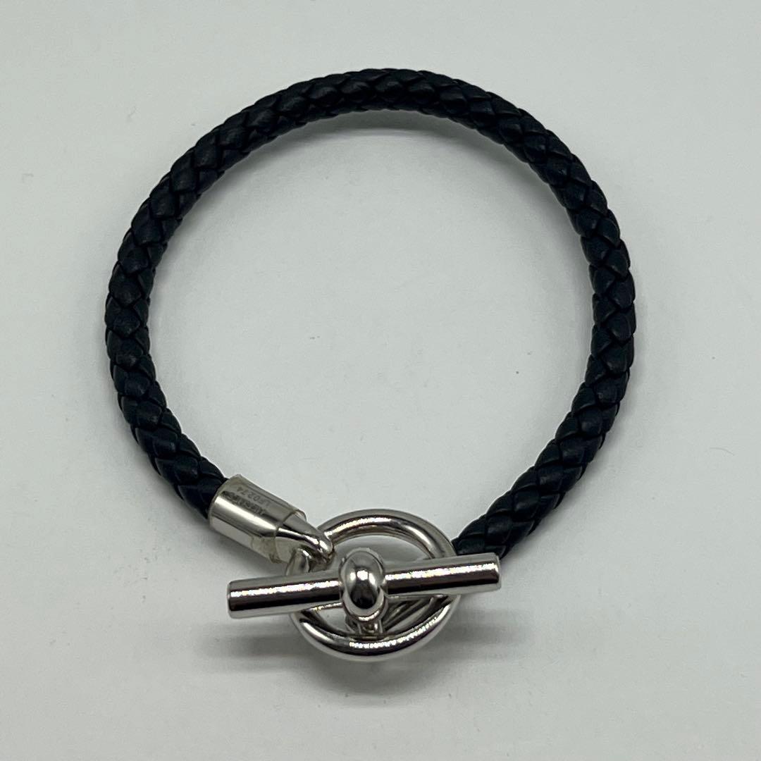 Hermes Glenan Bracelet Leather Metal 21.5 — view 2