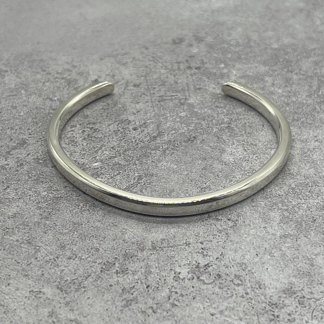Tiffany & Co Maker 'S Narrow Calf Bangle 925 Sterling Silver Bracelet