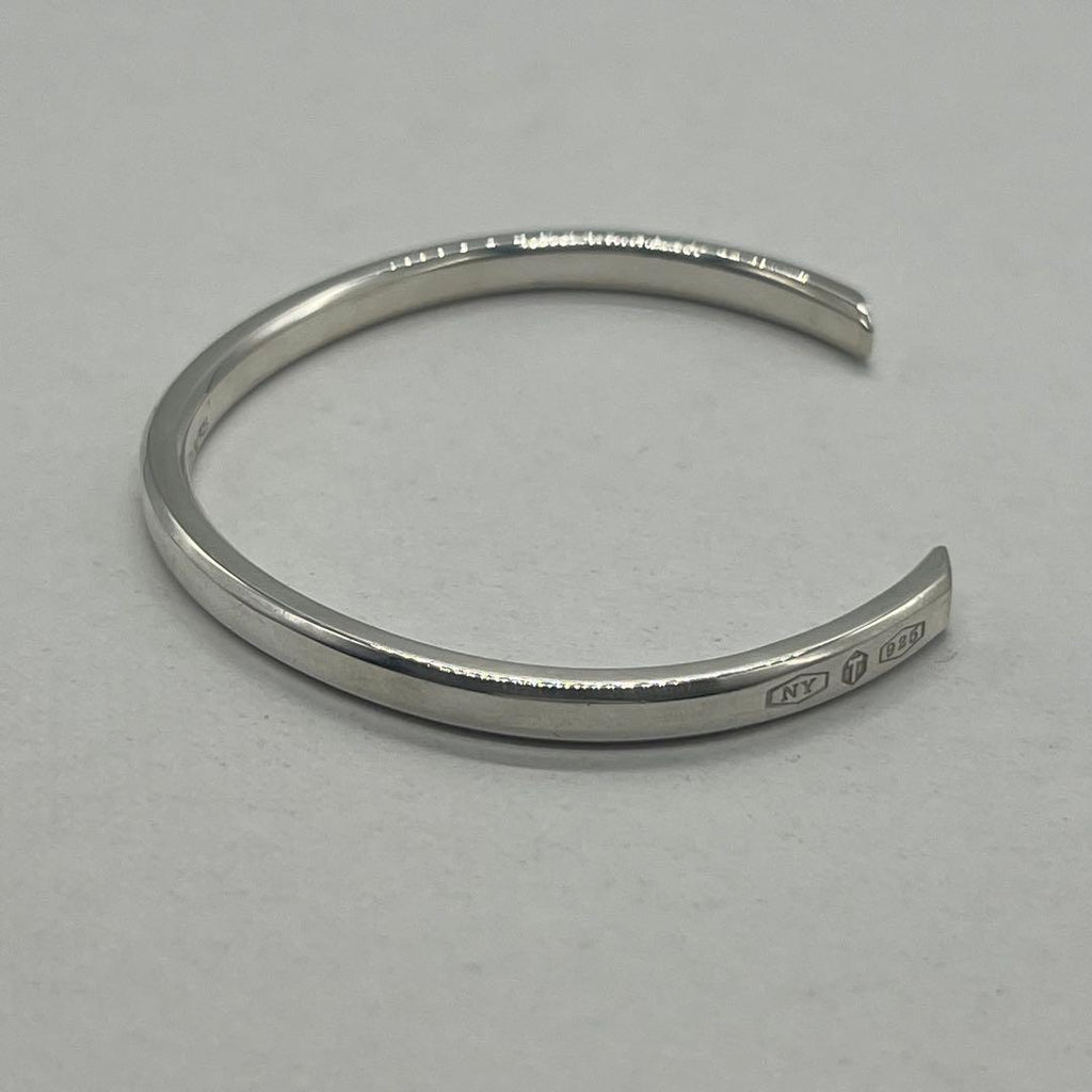 Tiffany & Co Maker 'S Narrow Calf Bangle 925 Sterling Silver Bracelet — view 2