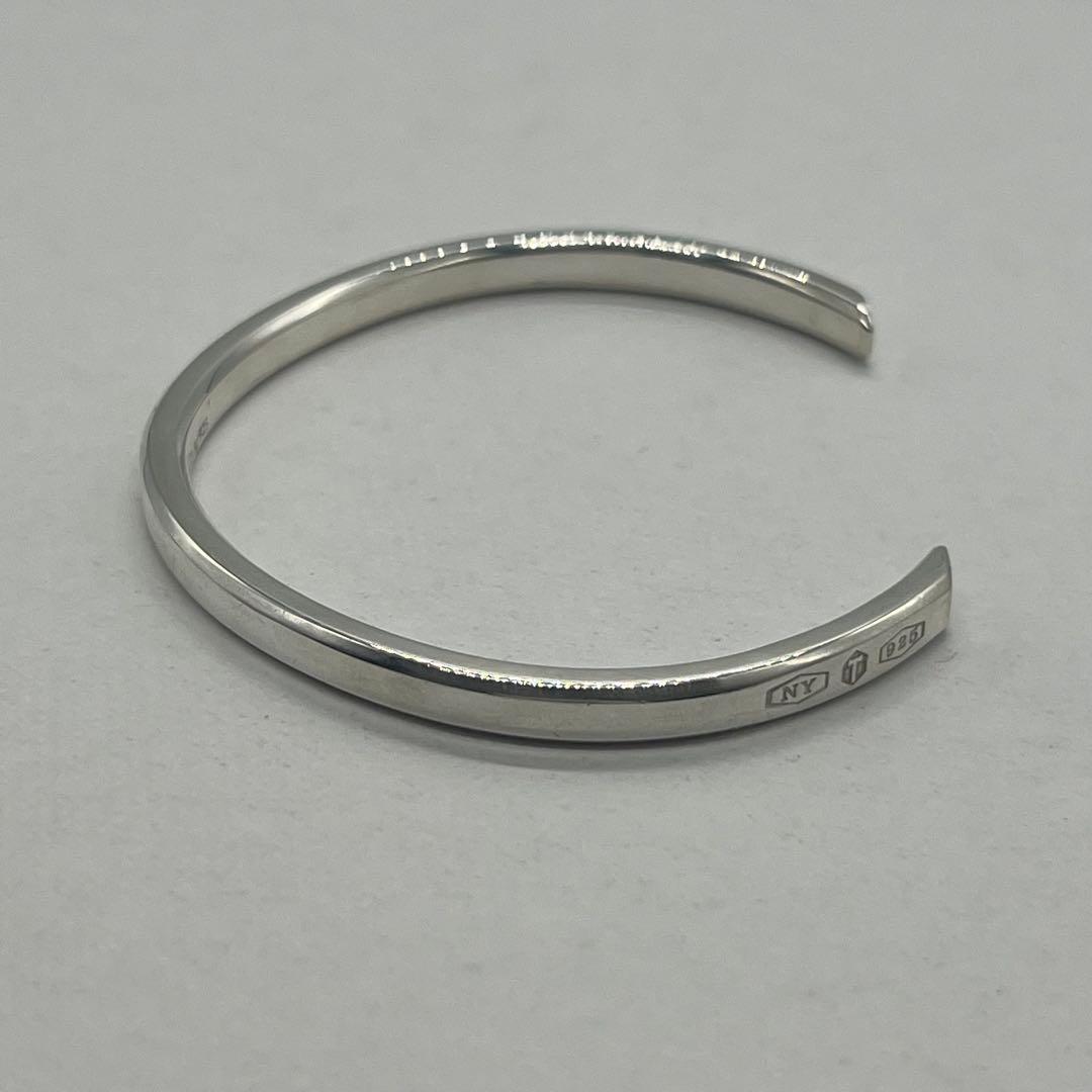 Tiffany & Co Maker 'S Narrow Calf Bangle 925 Sterling Silver Bracelet — view 2
