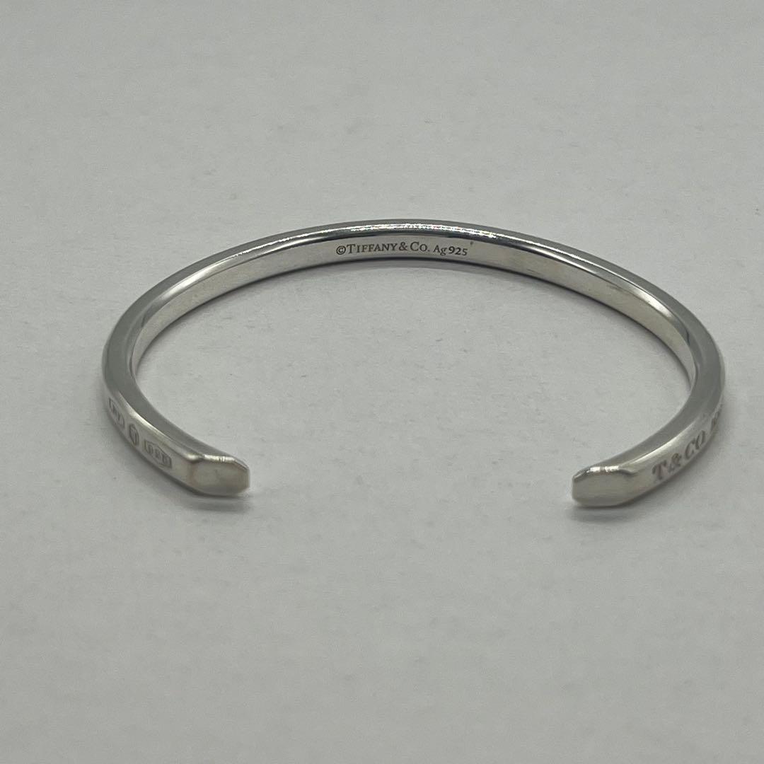 Tiffany & Co Maker 'S Narrow Calf Bangle 925 Sterling Silver Bracelet — view 4