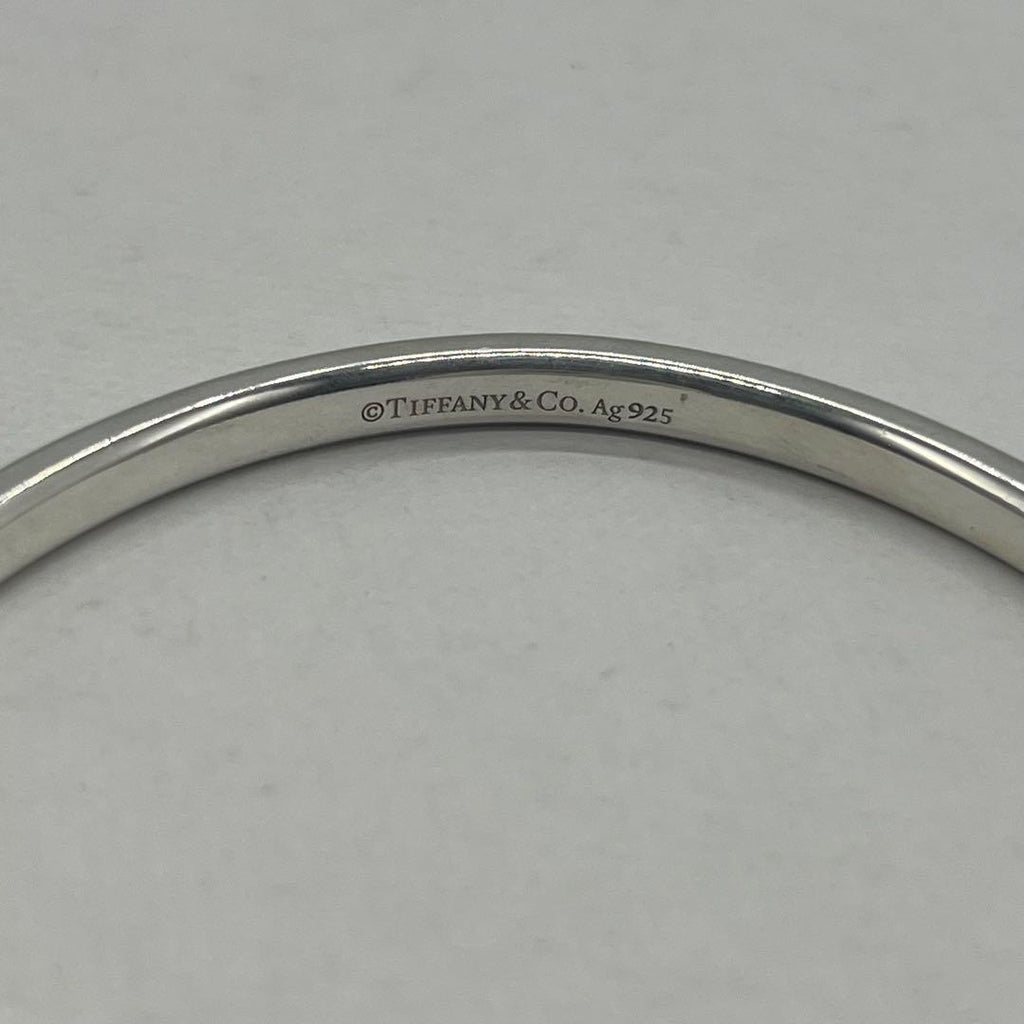 Tiffany & Co Maker 'S Narrow Calf Bangle 925 Sterling Silver Bracelet — view 5
