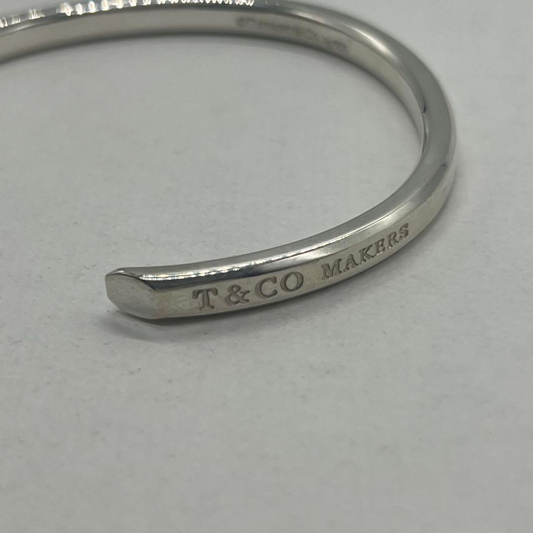Tiffany & Co Maker 'S Narrow Calf Bangle 925 Sterling Silver Bracelet — view 6