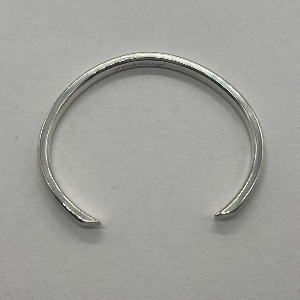 Tiffany & Co Maker 'S Narrow Calf Bangle 925 Sterling Silver Bracelet — view 8