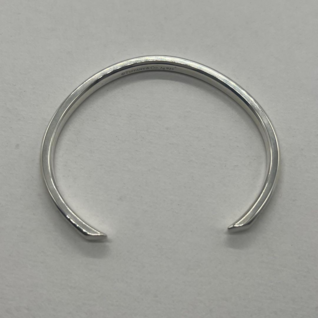 Tiffany & Co Maker 'S Narrow Calf Bangle 925 Sterling Silver Bracelet — view 8