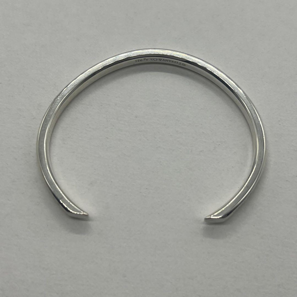 Tiffany & Co Maker 'S Narrow Calf Bangle 925 Sterling Silver Bracelet — view 9