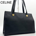 Celine Vintage Tote Leather Black Shoulder Bag Cover