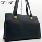 Celine Vintage Tote Leather Black Shoulder Bag Cover