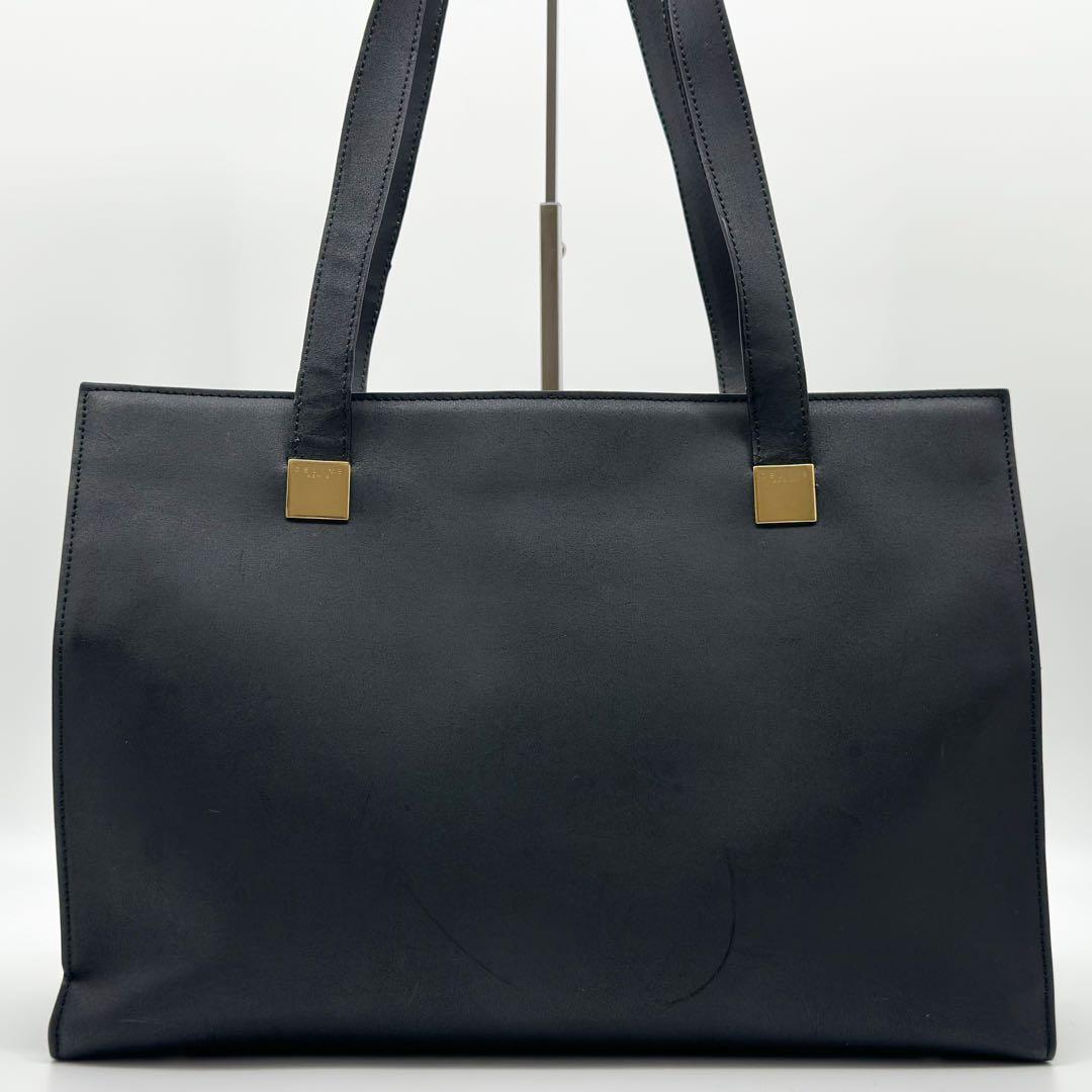 Celine Vintage Tote Leather Black Shoulder Bag Cover — view 3