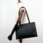 Celine Vintage Tote Leather Black Shoulder Bag Cover — view 4
