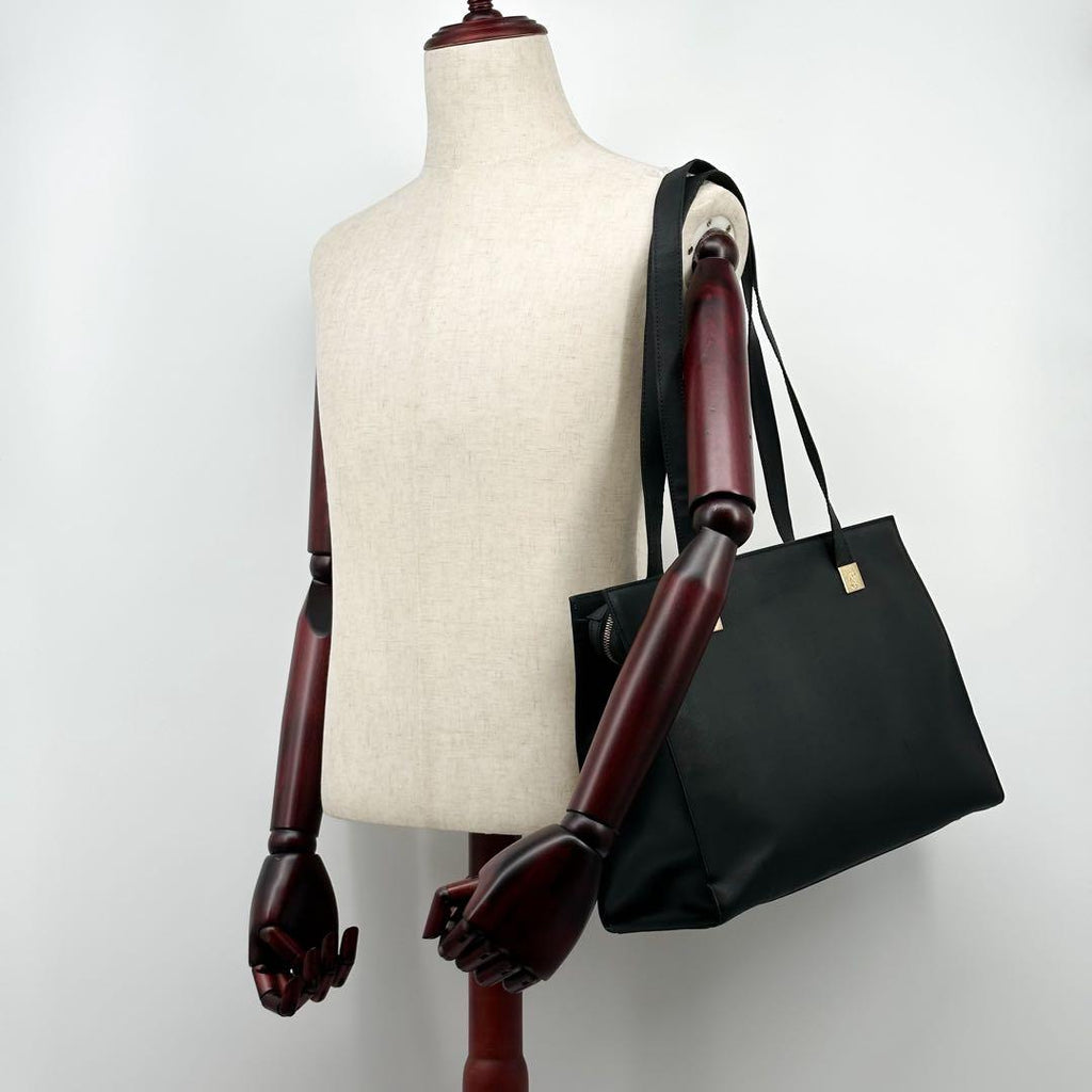 Celine Vintage Tote Leather Black Shoulder Bag Cover — view 5