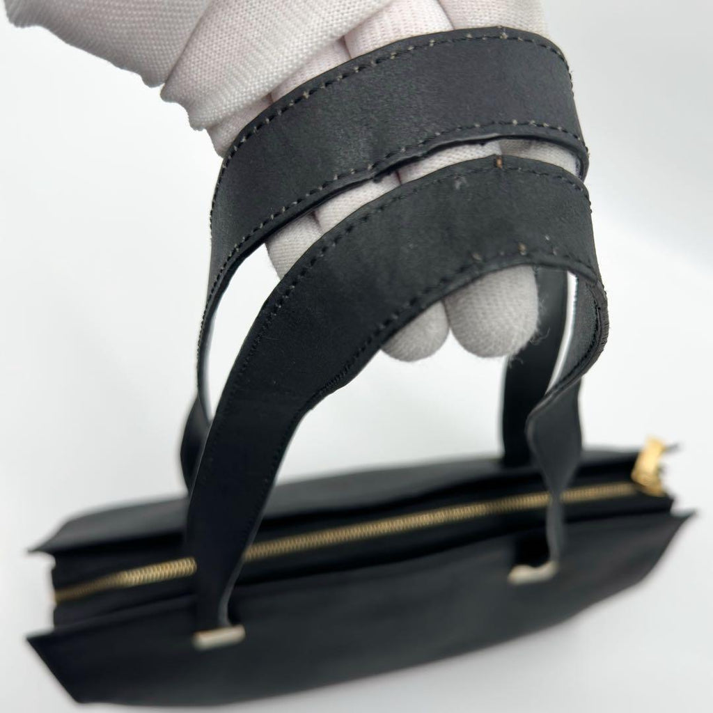 Celine Vintage Tote Leather Black Shoulder Bag Cover — view 9