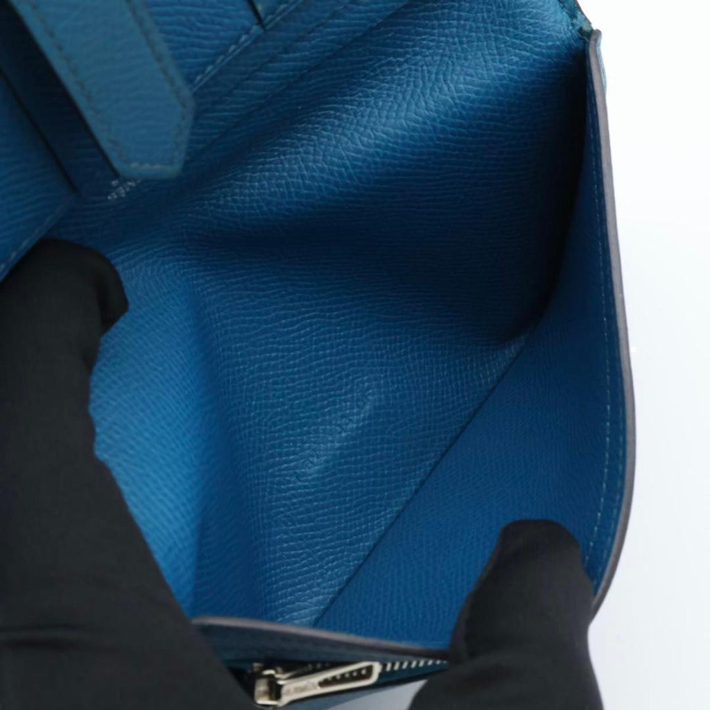 Hermes Bearn Souffle Wallet Veau Epsom Blue — view 4