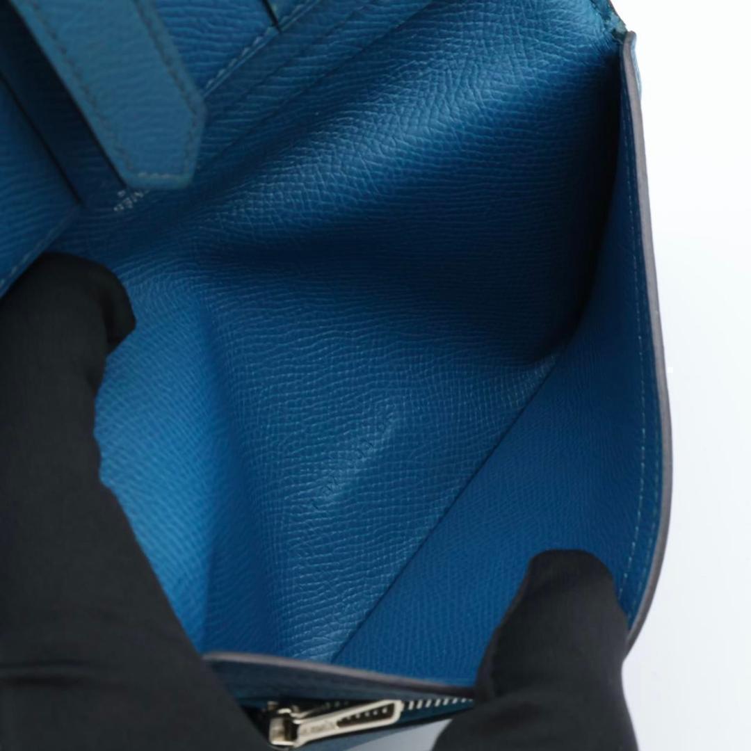 Hermes Bearn Souffle Wallet Veau Epsom Blue — view 4