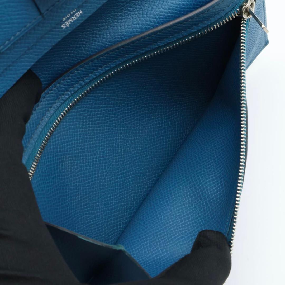 Hermes Bearn Souffle Wallet Veau Epsom Blue — view 5