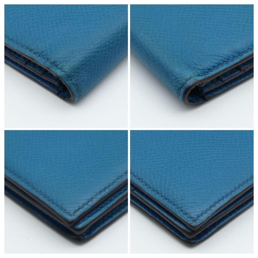 Hermes Bearn Souffle Wallet Veau Epsom Blue — view 8