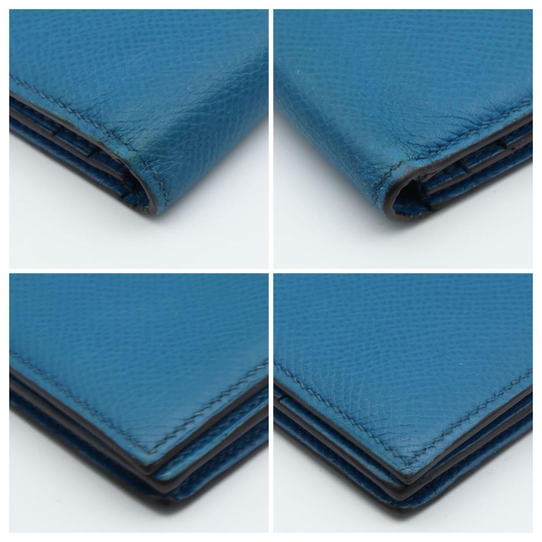 Hermes Bearn Souffle Wallet Veau Epsom Blue — view 8