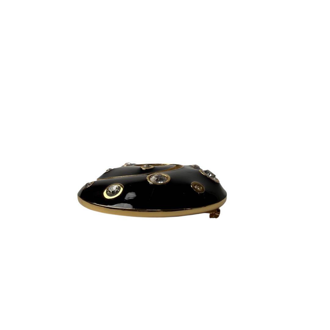 Dior Vintage Brooch Black Spiral — view 4