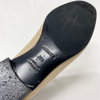 Hermes Royale Leather Hhardware Fringe Loafers Beige Black — view 8