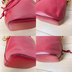 Fendi Montresor Drawstring Bucket Bag Leather Red 2-Way — view 7