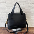 Celine Leather Shoulder Bag 2-Way Gold Black
