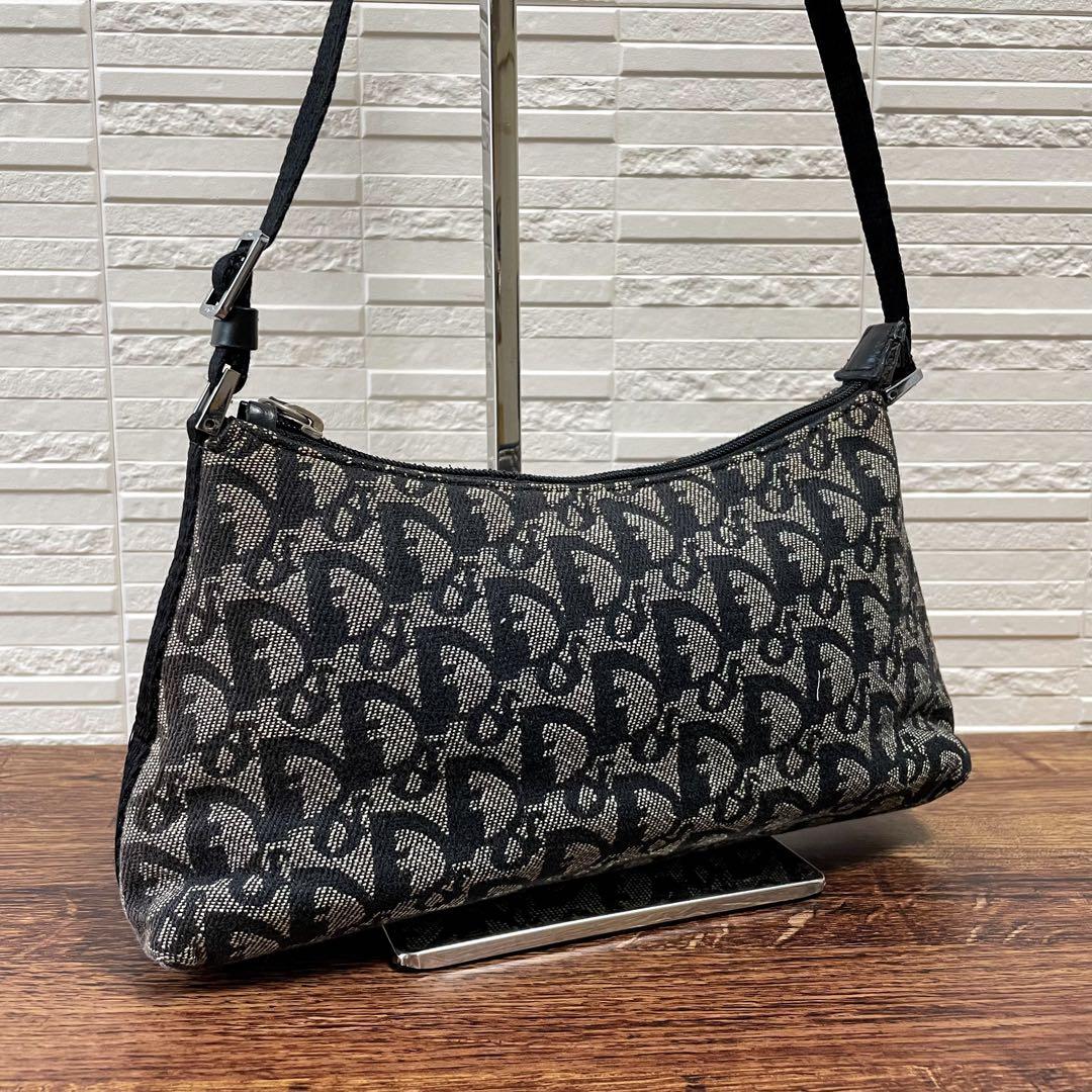 Dior Trotter Canvas Shoulder Bag Pouch Navy