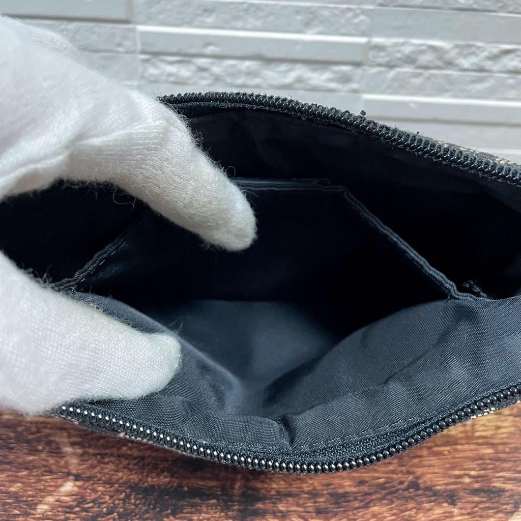 Dior Trotter Canvas Shoulder Bag Pouch Navy — view 9