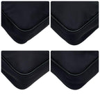 Prada Nylon Saffiano Shoulder Bag Triangleplate Logo Black — view 7