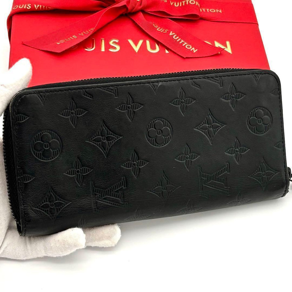 Louis Vuitton Wallet Zippy Monogram Shadow Black — view 2