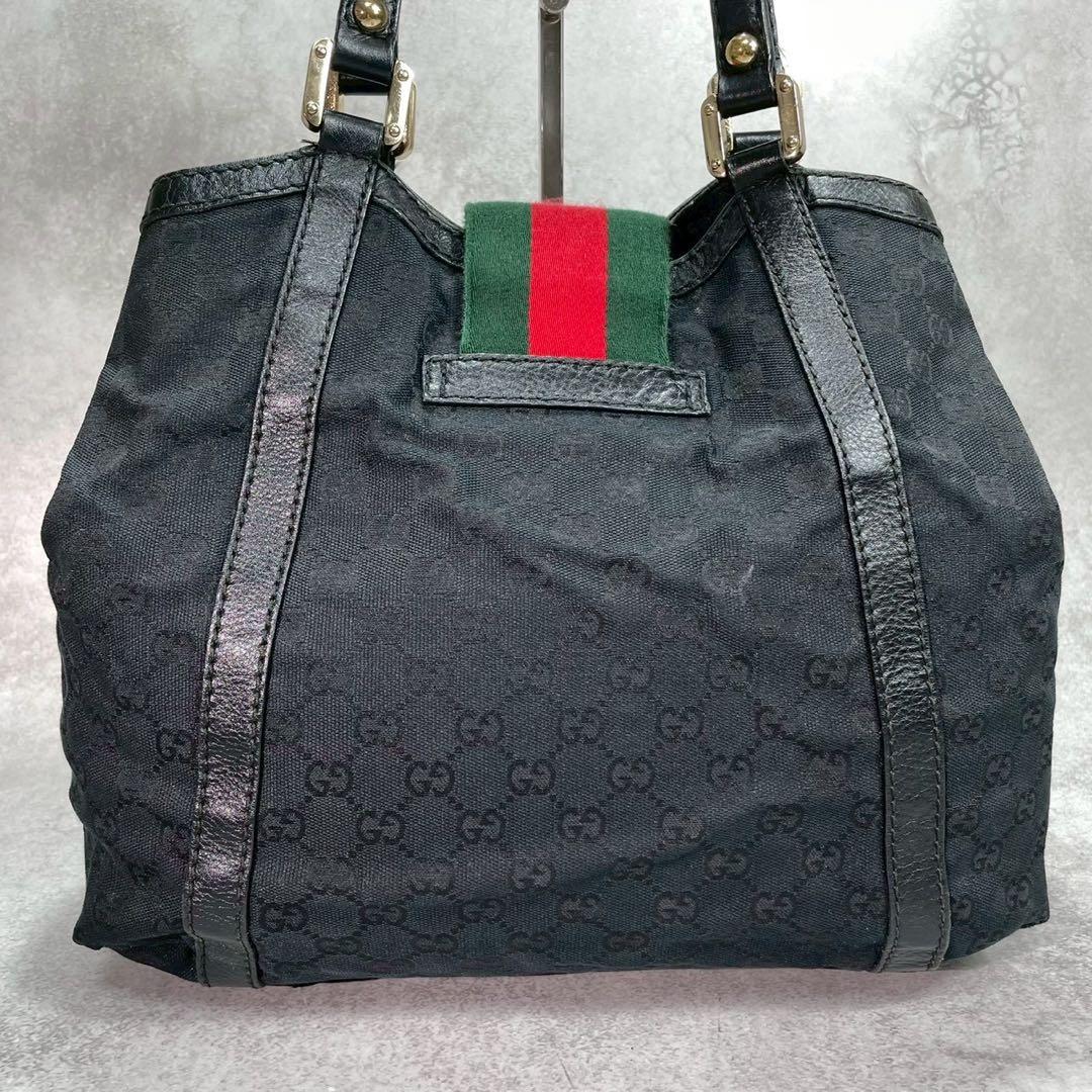 Gucci GG Sherry Line Tote Black Canvas — view 3