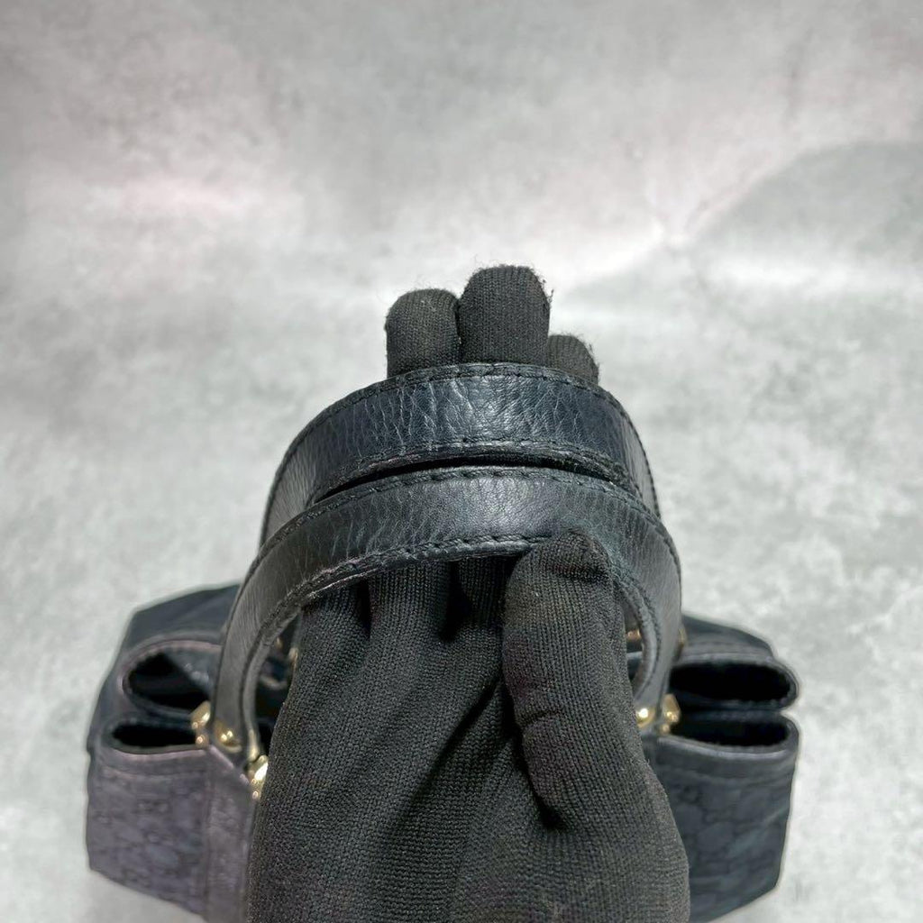 Gucci GG Sherry Line Tote Black Canvas — view 4