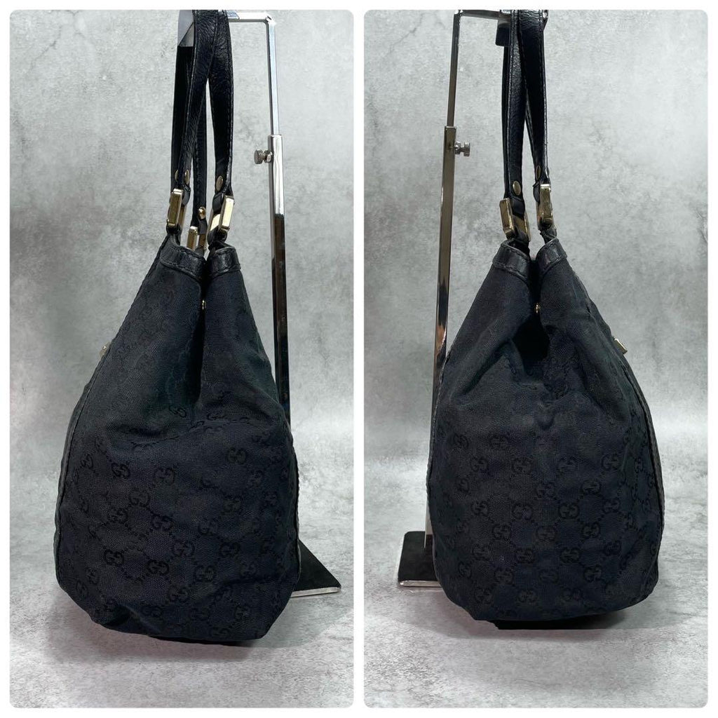 Gucci GG Sherry Line Tote Black Canvas — view 7