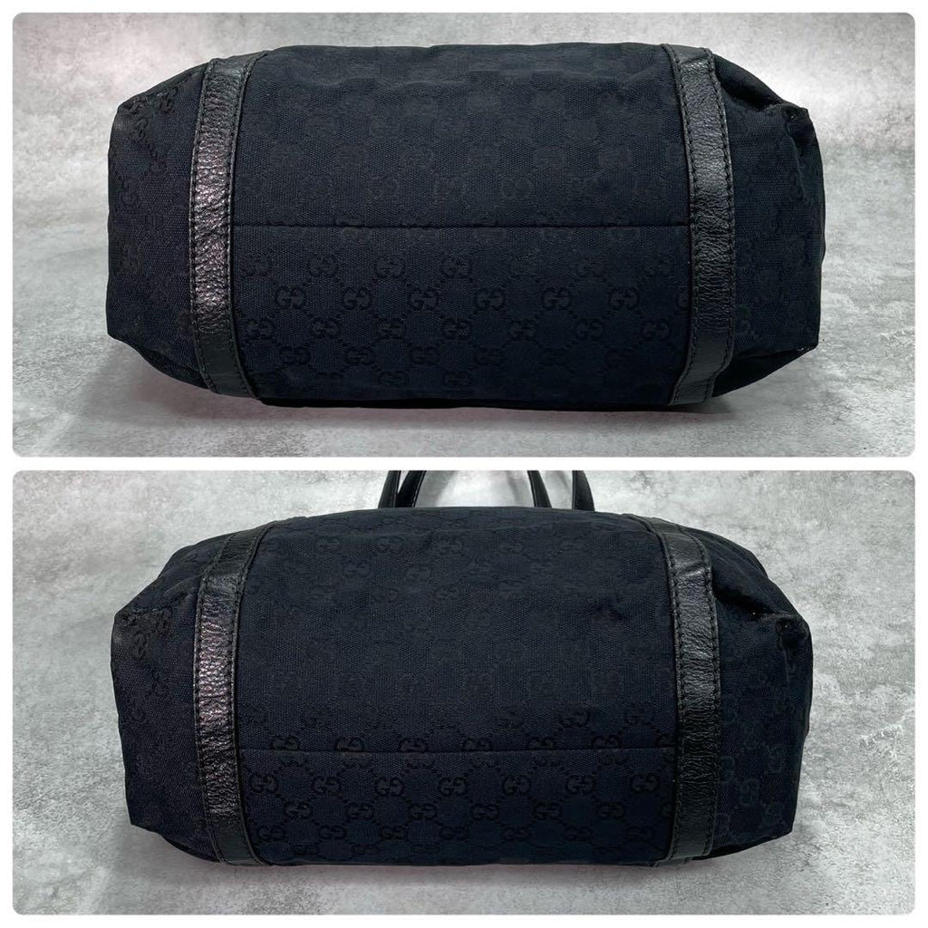 Gucci GG Sherry Line Tote Black Canvas — view 8