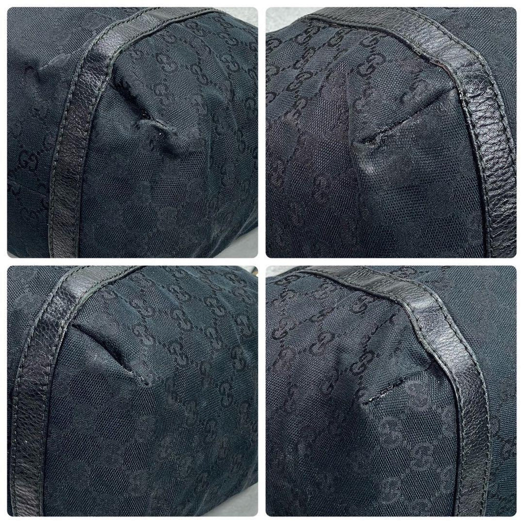 Gucci GG Sherry Line Tote Black Canvas — view 9